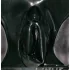 Latex Damen-Slip mit Kondom (schwarz) - M