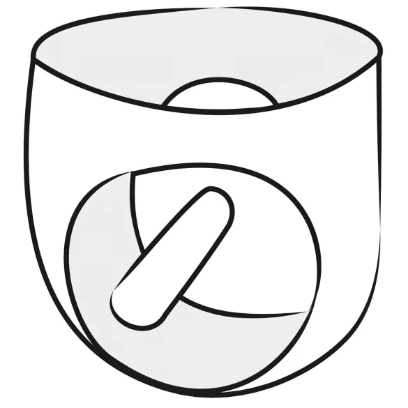 LATEX - Herren-Slip mit internem Anal-Dildo (schwarz) - L