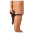 LATEX - Slip mit innen und außen Dildo - schwarz (S-L)