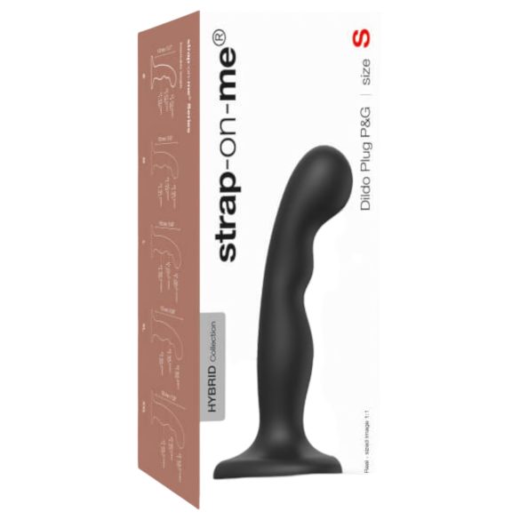 Strap-on-me P&G S - Gebogenes Saugnapf-Dildo (schwarz)