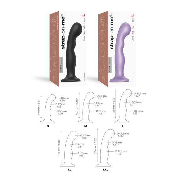 Strap-on-me P&G S - gebogener Saugnapf-Dildo (lila)
