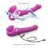 Strap-on-me M - Aufladbarer Luftstoß-Vibrator (Pink)