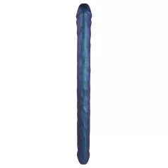 Strap-on-me - Doppel-Dildo (Metallblau)