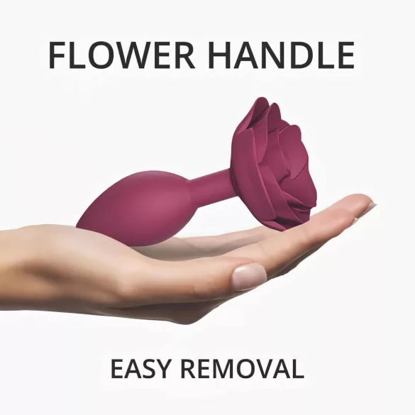 Love to Love Open Roses M - Silikon Analplug (Rot)