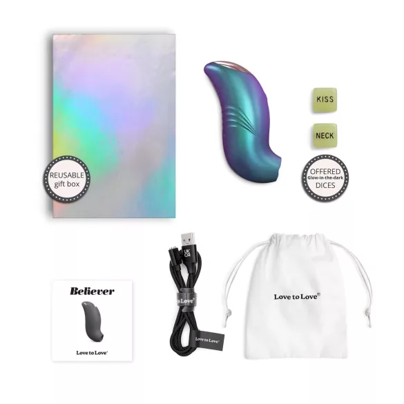 Love to Love Believer - Wasserdichter Klitorisstimulator (Metallic Türkis)