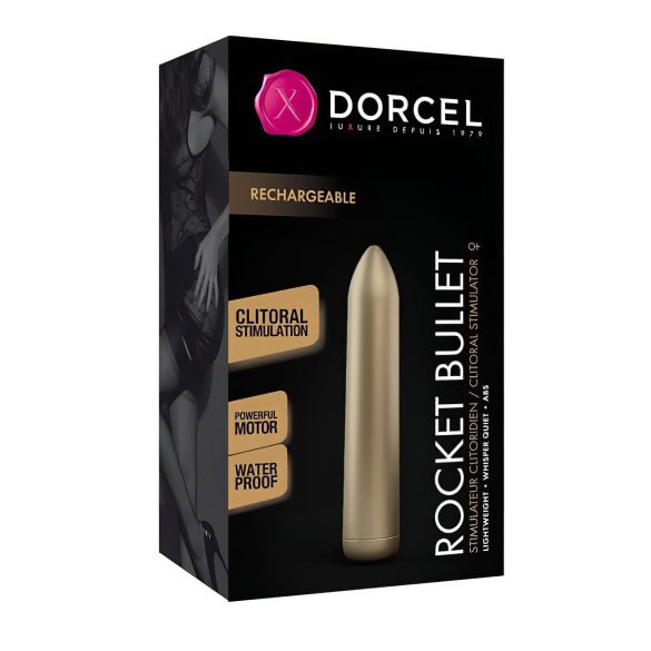 Dorcel Rocket Bullet - wiederaufladbarer Stabvibrator (Gold)
