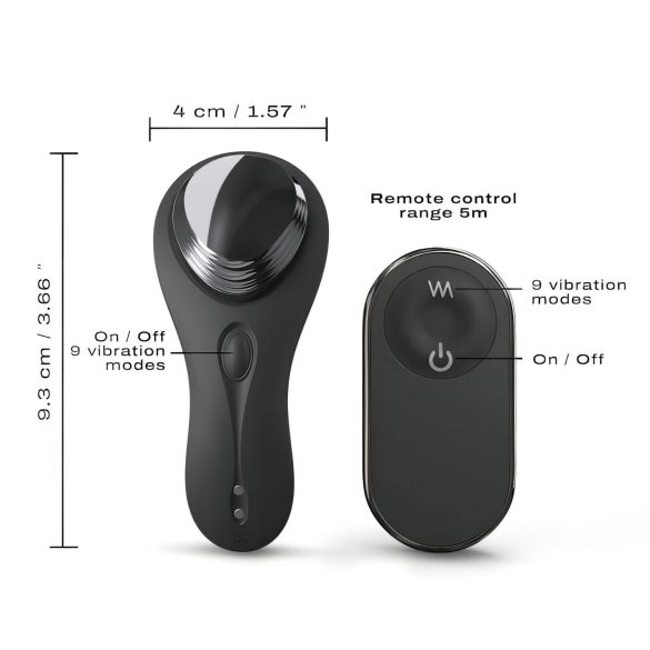Dorcel Discreet Vibe + - Akku-Klitorisvibrator, radio (schwarz)