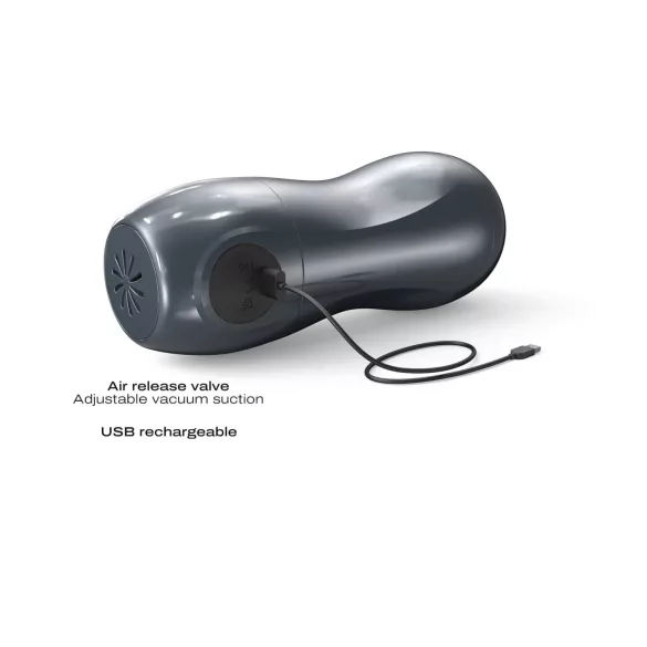 Dorcel Blowjoy Vibe - Saug- und Vibrations-Masturbator mit Akku (grau)