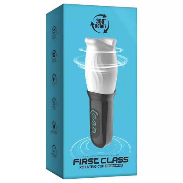 Funny Me First Class - Drehender Mundmasturbator (weiß-schwarz)