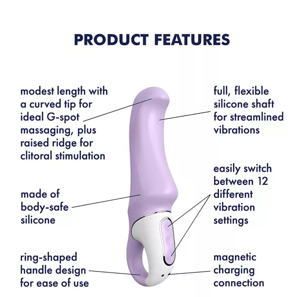Satisfyer Charming Smile - wasserdichter, akkubetriebener G-Punkt-Vibrator (lila)