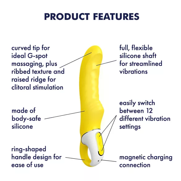 Satisfyer Yummy Sunshine - wasserdichter G-Punkt Vibrator (gelb)