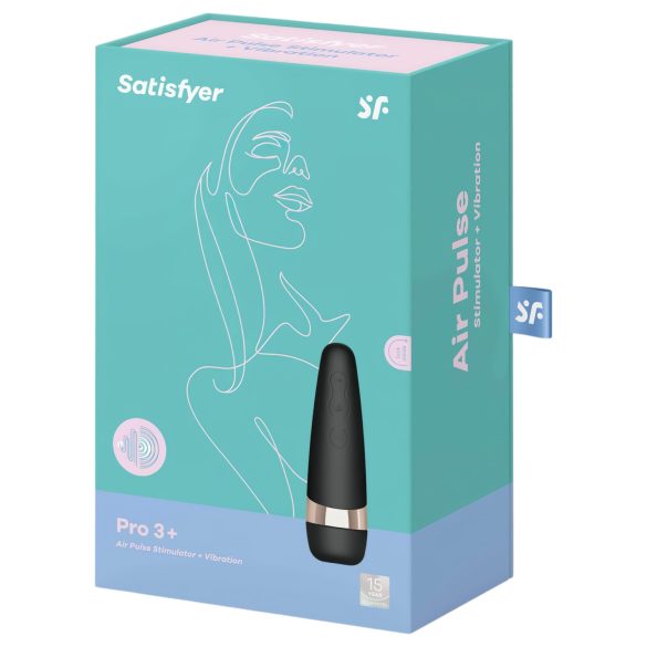 Satisfyer Pro 3+ - Wasserdicht, Akku-Klitorisstimulator (schwarz)