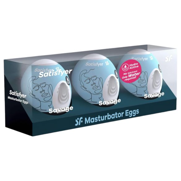 Satisfyer Egg Savage - Eier Masturbator Set (3-teilig)