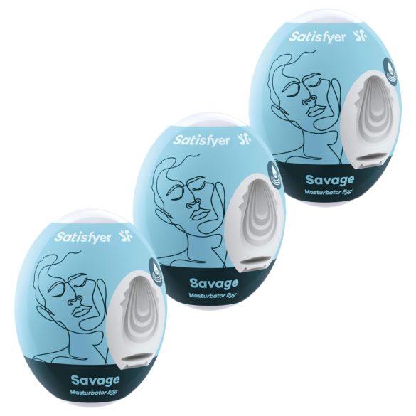 Satisfyer Egg Savage - Eier Masturbator Set (3-teilig)