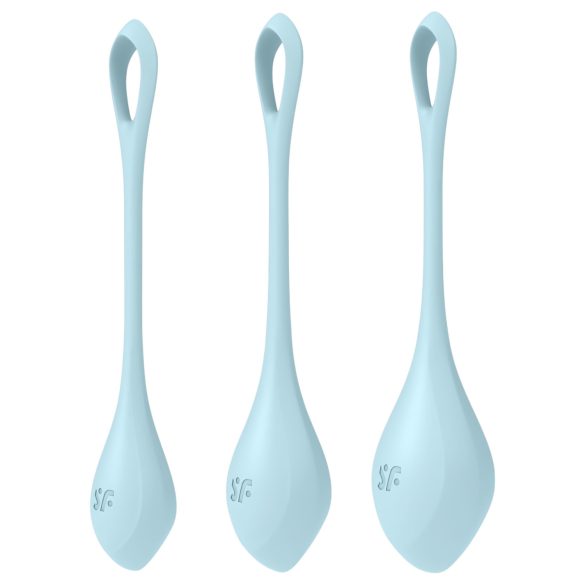 Satisfyer Yoni Power 2 - blauer Liebeskugel-Set (3-teilig)