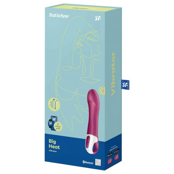 Satisfyer Big Heat - wiederaufladbarer, wärmender G-Punkt Vibrator (rot)
