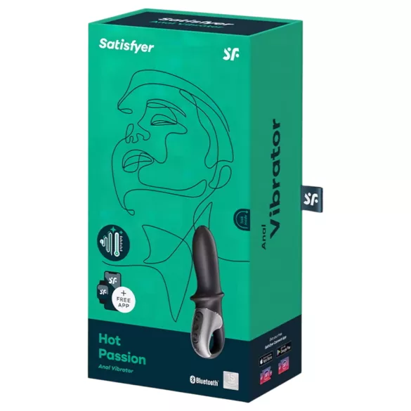 Satisfyer Hot Passion - App-gesteuerter, wärmender Analvibrator (schwarz)