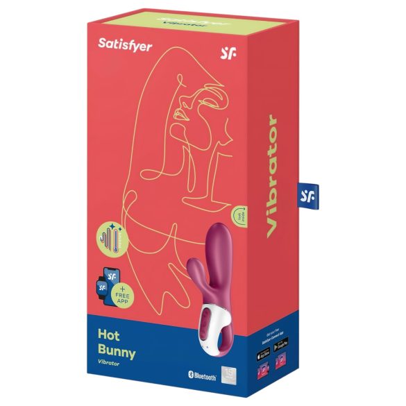 Satisfyer Hot Bunny - intelligenter Wärmer-Vibrator mit Klitorisarm (rot)