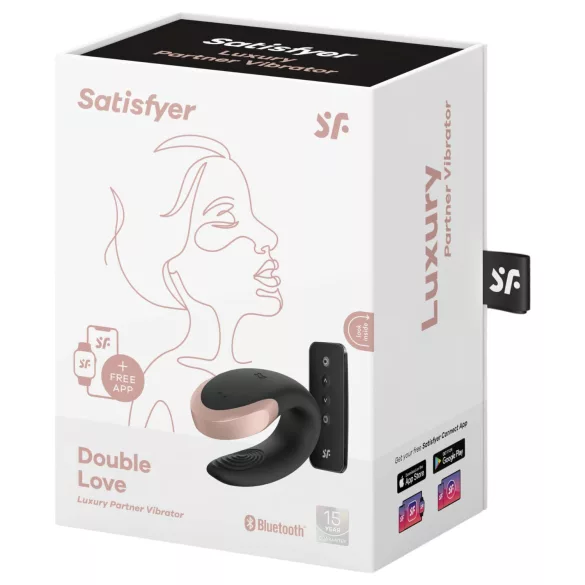 Satisfyer Double Love - Paarvibrator mit App- und Fernbedienung (schwarz)