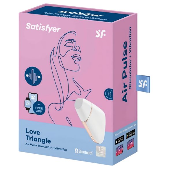 Satisfyer Love Triangle - intelligenter Luftwellenklitorisstimulator (weiß)