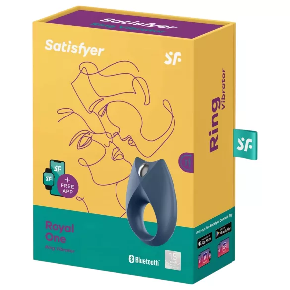Satisfyer Royal One - App-gesteuerter Vibrationspenisring für Männer (blau)