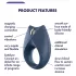 Satisfyer Royal One - App-gesteuerter Vibrations-Penisring für Männer (blau)