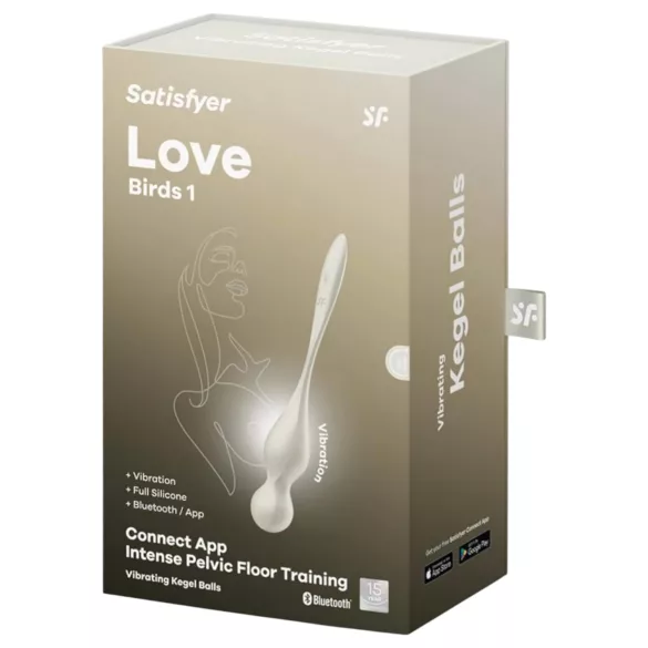 Satisfyer Love Birds 1 - App-gesteuerte vibrierende Liebeskugeln (weiß)