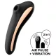 Satisfyer Dual Kiss - wiederaufladbarer Vibrator für Vagina und Klitoris (schwarz)