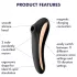 Satisfyer Dual Kiss - wiederaufladbarer Vibrator für Vagina und Klitoris (schwarz)