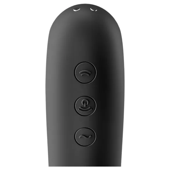 Satisfyer Dual Kiss - wiederaufladbarer Vibrator für Vagina und Klitoris (schwarz)
