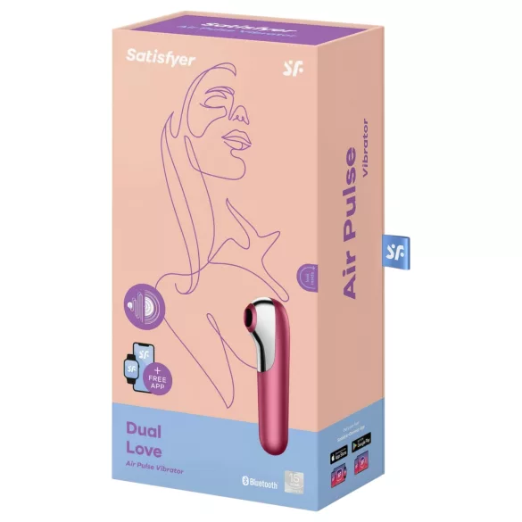 Satisfyer Dual Love - App-gesteuerter Klitorisvibrator (rot)