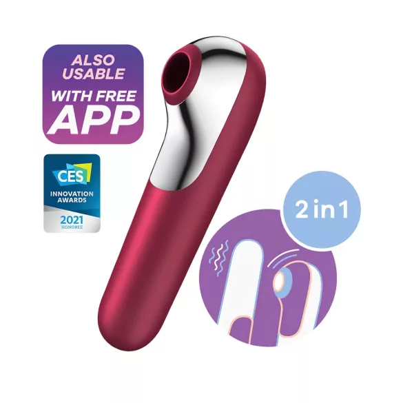 Satisfyer Dual Love - App-gesteuerter Klitorisvibrator (rot)