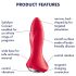 Satisfyer Rotator Plug 1 - Perlen Analdildo (rot)