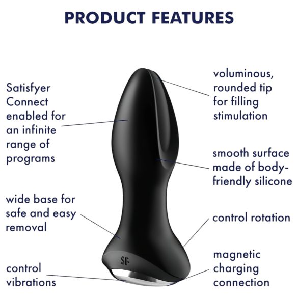 Satisfyer Rotator Plug 2 - Perlen Analvibrator (Schwarz)