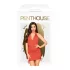 Penthouse Earth-shaker - Nackenband-Set gerafft (Rot) - M/L