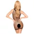 Penthouse Ride or Die - Y-Muster Netzkleid (schwarz)