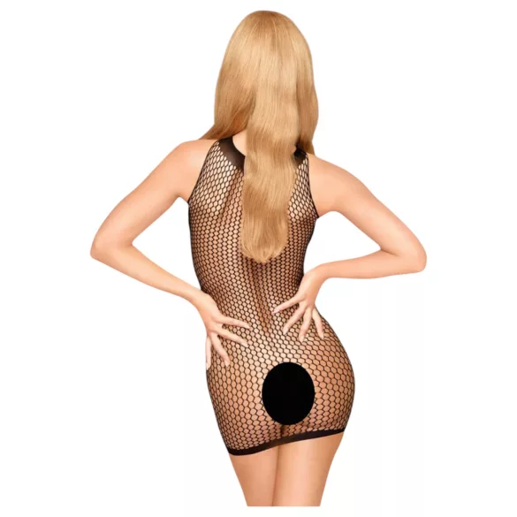 Penthouse Ride or Die - Y-Muster Netzkleid (schwarz) - XL