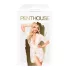 Penthouse Hypnotic Power - kurzer Spitzenmantel und String (weiß)