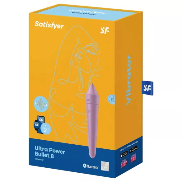 Satisfyer Ultra Power Bullet 8 - App-gesteuerter Vibrator (lila)