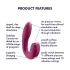 Satisfyer Sunray - Akku 2-in-1 Vibrator mit Luftdruckwellen (rot)