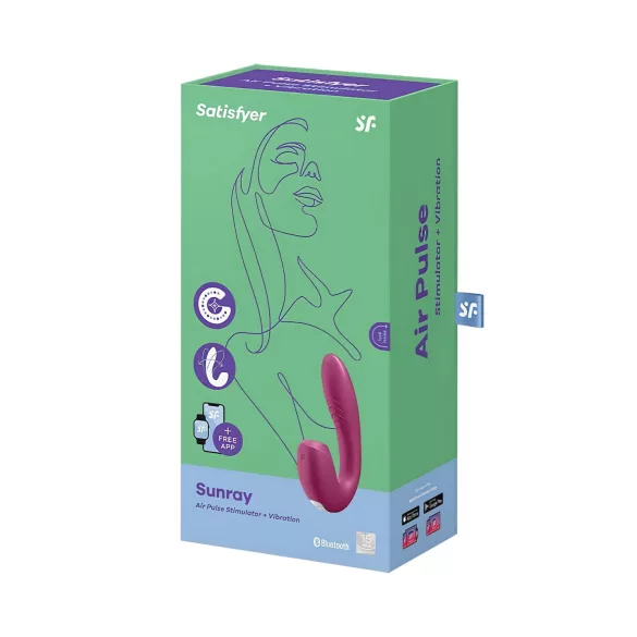 Satisfyer Sunray - Akku 2-in-1 Vibrator mit Luftdruckwellen (rot)