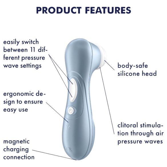 Satisfyer Pro 2 Gen2 - Wiederaufladbarer Luftdruck-Klitorisstimulator (Blau)
