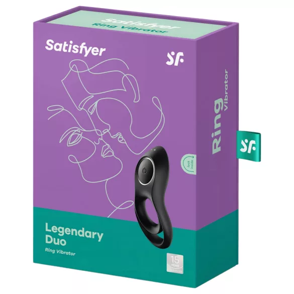 Satisfyer Legendary Duo - Wiederaufladbarer, vibrierender Penisring (schwarz)