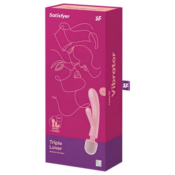 Satisfyer Triple Lover - G-Punkt und Massagestab (pink)