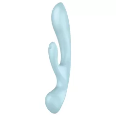   Satisfyer Triple Oh - wiederaufladbarer Vibrator mit Klitorisarm (blau)