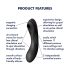 Satisfyer Curvy Trinity 4 - Luftdruck 2in1 Vibrator (Schwarz)