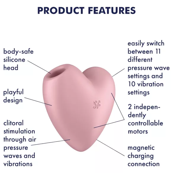 Satisfyer Cutie Heart - akkubetriebener Luftdruck-Klitorisstimulator (Pink)