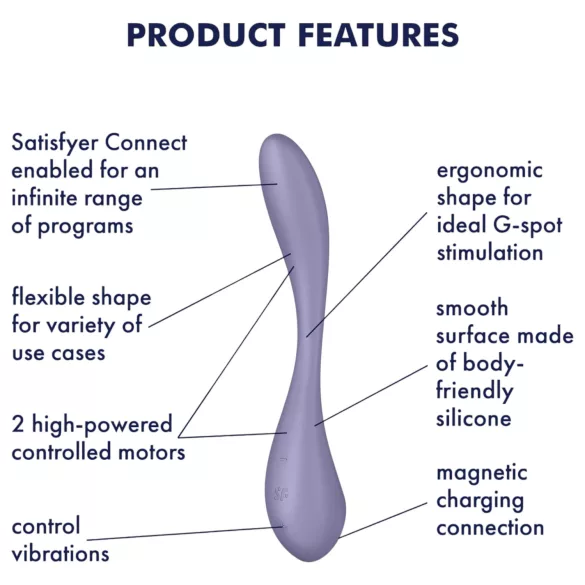 Satisfyer G-Spot Flex 5 - App-gesteuerter G-Punkt Vibrator (lila)