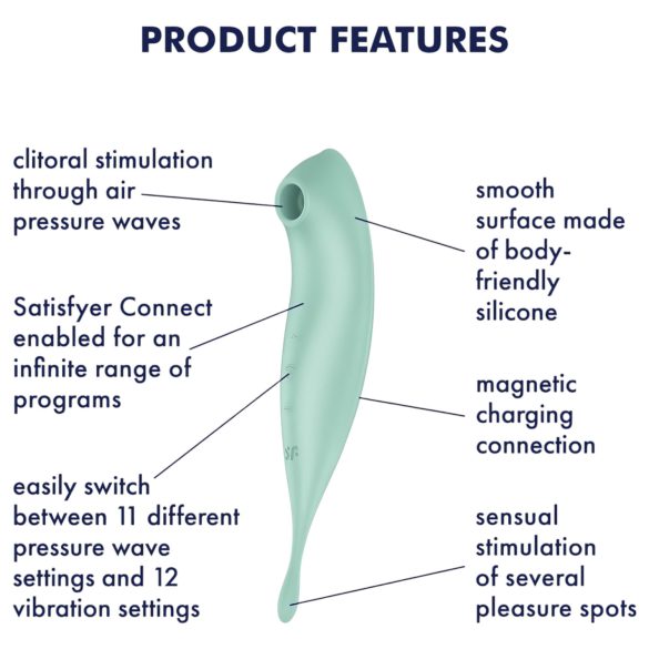 Satisfyer Twirling Pro - Intelligenter 2in1 Klitorisvibrator (Mint)
