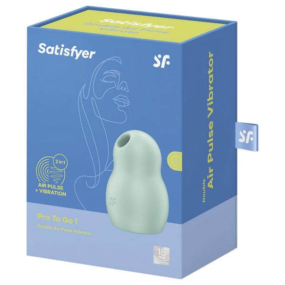 Satisfyer Pro To Go 1 - Mintgrüner Luftwellen-Klitorisstimulator, akkubetrieben